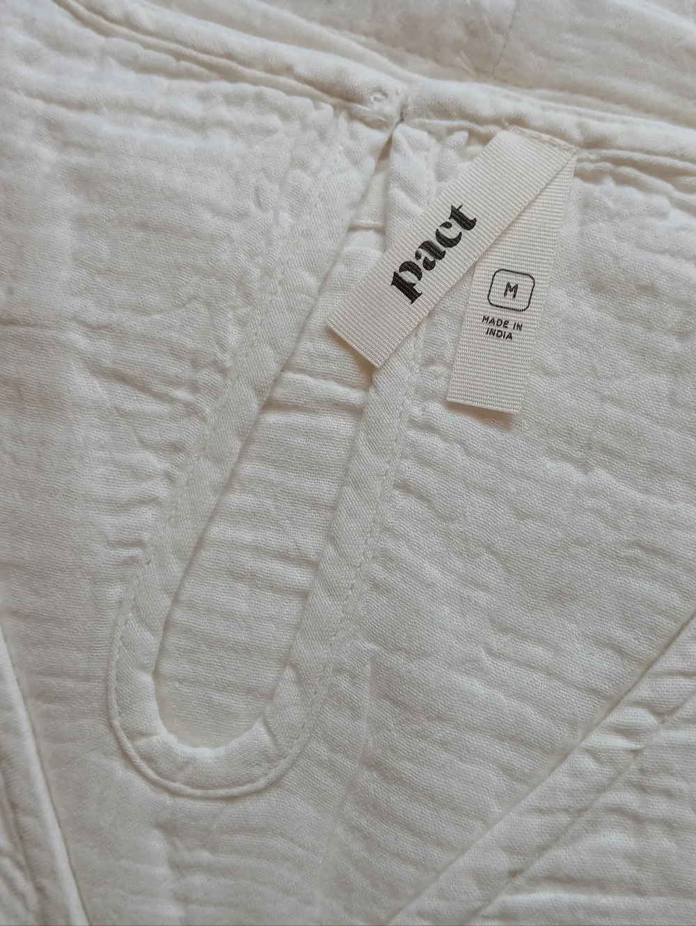NEW Pact Organic Coastal Double Gauze Beach To Brunch Maxi Dress - Cream MEDIUM - Picture 3 of 5
